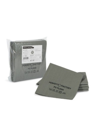 Panno in microfibra PU Perfetto Flash 34x36 cm - colore grigio - conf. 5 pezzi 26594
