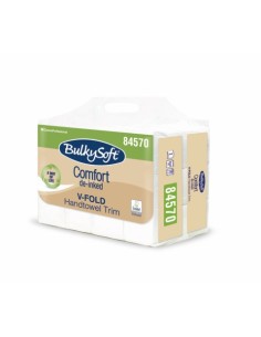Asciugamani Bulkysoft Comfort piegati a V de-inked bianco conf. 12x250 fogli 2 veli - 84570