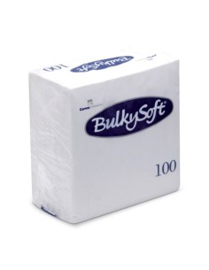 Tovaglioli pura cellulosa Bulkysoft 24x24 cm 2 veli conf. 20 x 100 pz bianco 32196