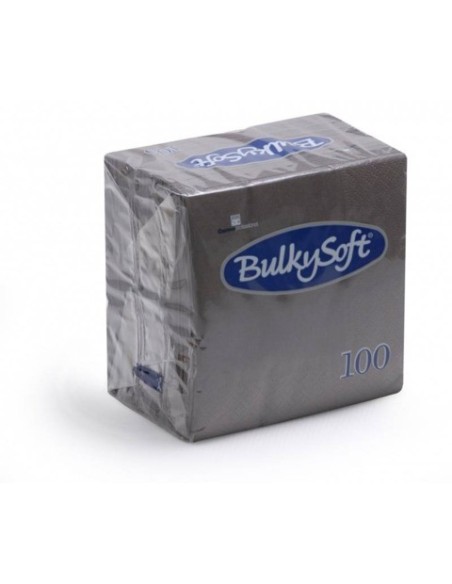 Tovaglioli Bulkysoft Rainbow pura cellulosa 24x24 cm 2 veli conf. 20x100 pz cioccolato - 32462