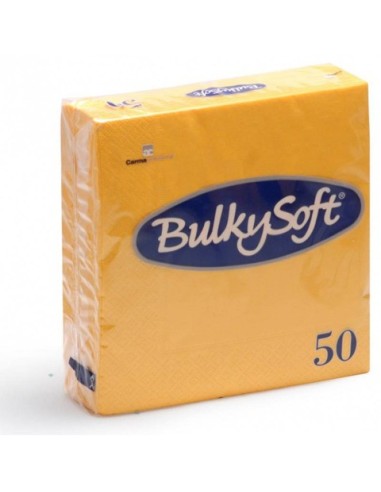 Tovaglioli Bulkysoft Rainbow pura cellulosa 33x33 cm 2 veli conf. 24x50 pz giallo - 32700