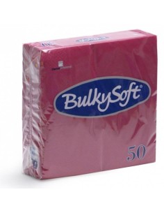 Tovaglioli Bulkysoft Rainbow pura cellulosa 33x33 cm 2 veli conf. 24x50 pz rosso - 32720