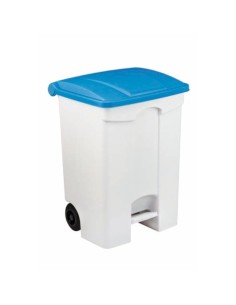 Contenitore mobile a pedale Medial Contitop 70L in PP bianco-blu 115575