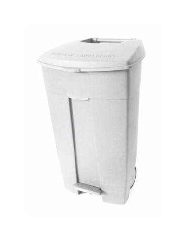 Contenitore mobile a pedale Medial Contiplast 120L in PP bianco 102534