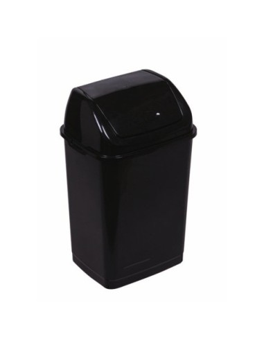 Pattumiera nera con coperchio basculante nero Medial Rif basic 360x290x560mm/35L 909536