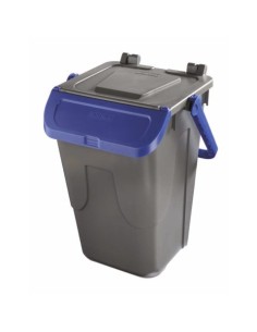 Bidone con sportello a becco in PP Medial Duck 35L grigio-blu 720115