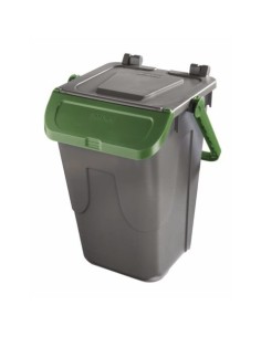 Bidone con sportello a becco in PP Medial Duck 35L grigio-verde 720118