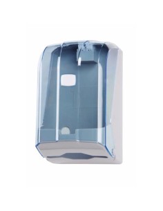 Distributore di carta igienica interfogliata Wave ² 300f blu trasparente 135x120x225mm - 908125
