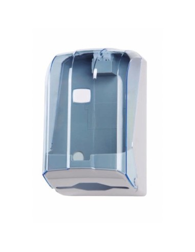 Distributore di carta igienica interfogliata Wave ² 300f blu trasparente 135x120x225mm - 908125
