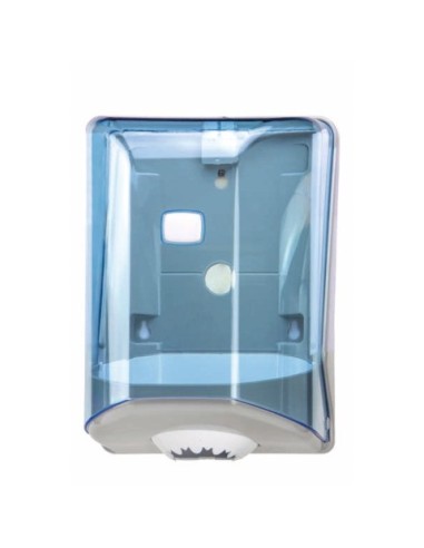 Distributore carta a srotolamento centrale Medial Wave blu trasparente 220x210x310mm - 908124