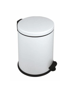 Pattumiera a pedale New bin basic 260x360 mm acciaio verniciato bianco 913121