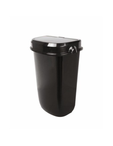 Cestino con coperchio ad imbocco automatico Medial Amélie 12 L 336x194x536mm nero - 111211