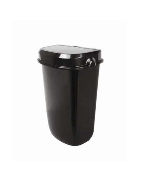 Cestino con coperchio ad imbocco automatico Medial Amélie 12 L 336x194x536mm nero - 111211