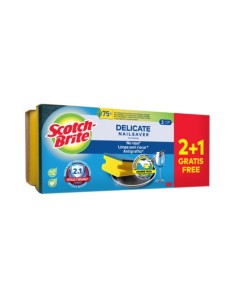 Spugna salva unghie Scotch-Brite® Antigraffio Delicate Nailsaver - conf. 2+1 OMAGGIO 46x90x201 mm - 7100350160