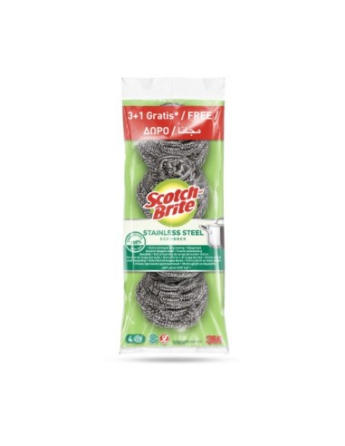 Paglietta in acciaio inossidabile Scotch-Brite® conf. 3+1 OMAGGIO. 37x107x300 mm - 7100252204