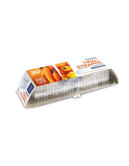 Dispenser sacchi frigo in rotolo Genius Peter Pan Plast Tira e Strappa conf. 30 pz 38x50 cm - GENTS38