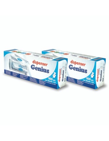 Dispenser di sacchi frigo Genius con clips adesive Peter Pan Plast conf. 100 pz 20x35 cm - GENF20