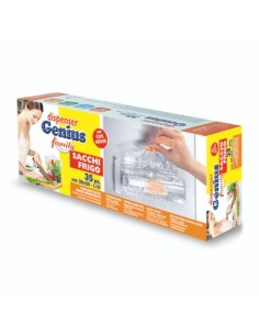 Dispenser di sacchi frigo Genius con clips adesive Peter Pan Plast conf. 35 pz 38x50 cm - GENF38