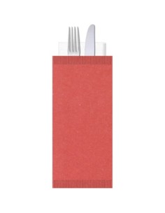 Buste portaposate Ristocart in carta paglia con tovagliolo 2 veli 25x10