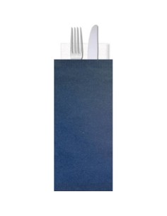 Buste portaposate Ristocart in carta paglia con tovagliolo 2 veli 25x10