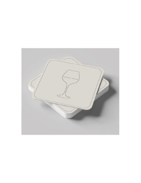 Sottobicchieri in cartoncino vegetale Ristocart - conf. 250 pz 10x10 cm SOTB-CT25010Q