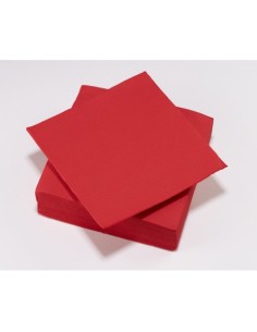 Tovaglioli microgoffrati Tavola Viva 38x38 cm 2 veli - rosso - conf. 40 pz - 61829