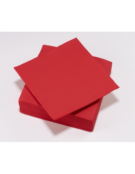 Tovaglioli microgoffrati Tavola Viva 38x38 cm 2 veli - rosso - conf. 40 pz - 61829