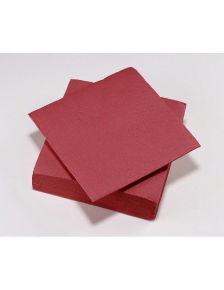 Tovaglioli microgoffrati Tavola Viva 38x38 cm 2 veli conf. 40 pz bordeaux 61839