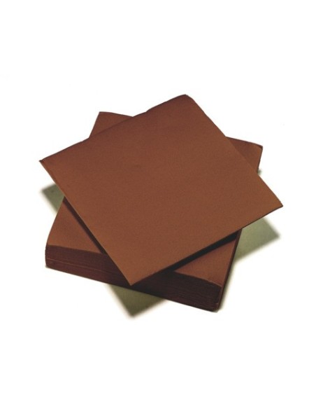 Tovaglioli microgoffrati Tavola Viva 38x38 cm 2 veli conf. 40 pz cacao 61840