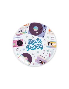 Piatti Big Party a tema Music Party Ø 18 cm - conf. 6 pz - 76562