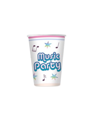 Bicchieri Big Party a tema Music Party 250 ml - conf. 6 pz - 76563