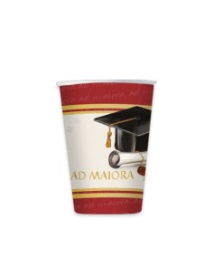 Bicchieri Big Party a tema Laurea Ad Maiora 250 ml - conf. 6 pz - 76171