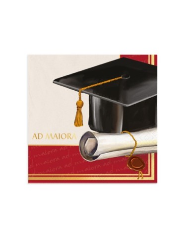 Tovaglioli Big Party a tema Laurea Ad Maiora 25x25 cm - conf. 16 pz - 76173