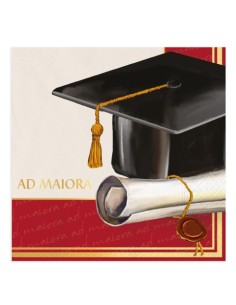 Tovaglioli Big Party a tema Laurea Ad Maiora 33x33 cm - conf. 16 pz - 76172