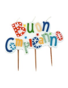 Candeline picks a tema Buon Compleanno 10x7 cm Big Party multicolor 73111