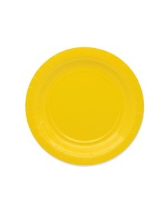Piatti in carta di pura polpa di cellulosa Ecolor Ø 18 cm - giallo - conf. 25 pz - 74094