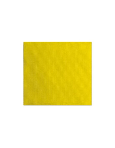 Tovaglioli in carta di pura cellulosa Ecolor 2 veli 25x25 cm - giallo - conf. 50 pz - 75080