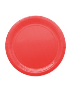 Piatti in carta di pura polpa di cellulosa Ecolor Ø 24 cm - rosso - conf. 25 pz - 74077