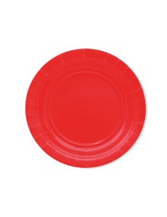 Piatti in carta di pura polpa di cellulosa Ecolor Ø 18 cm - rosso - conf. 25 pz - 74078