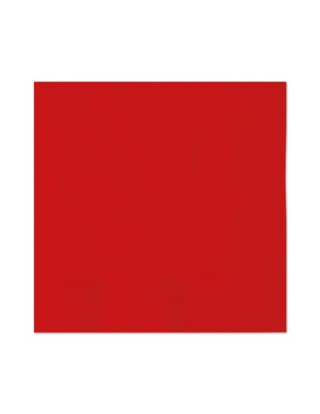 Tovaglioli in carta di pura cellulosa Ecolor 2 veli 33x33 cm - rosso - conf. 40 pz - 74504