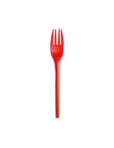 Forchette Ecolor 16 cm rosso - conf. 20 pz - 76387