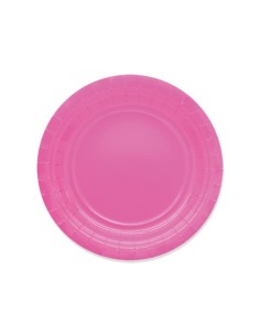 Piatti in carta di pura polpa di cellulosa Ecolor Ø 18 cm - fucsia - conf. 25 pz - 74086