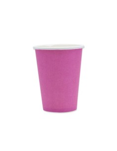 Bicchieri in carta di pura cellulosa Ecolor 250 ml - fucsia - conf. 25 pz - 74087