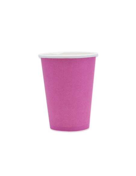 Bicchieri in carta di pura cellulosa Ecolor 250 ml - fucsia - conf. 25 pz - 74087