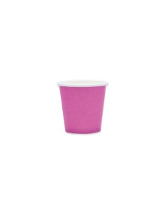 Bicchieri in carta di pura cellulosa Ecolor fucsia 80 ml - conf. 25 pz - 74088