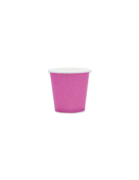 Bicchieri in carta di pura cellulosa Ecolor fucsia 80 ml - conf. 25 pz - 74088