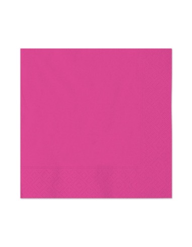 Tovaglioli in carta di pura cellulosa Ecolor 2 veli fucsia 33x33 cm - conf. 40 pz - 74506