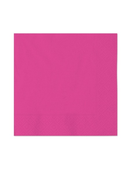 Tovaglioli in carta di pura cellulosa Ecolor 2 veli fucsia 33x33 cm - conf. 40 pz - 74506