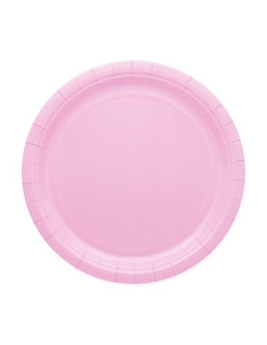Piatti in carta di pura polpa di cellulosa Ecolor Ø 24 cm - rosa - conf. 25 pz - 74040