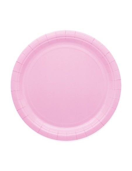Piatti in carta di pura polpa di cellulosa Ecolor Ø 24 cm - rosa - conf. 25 pz - 74040
